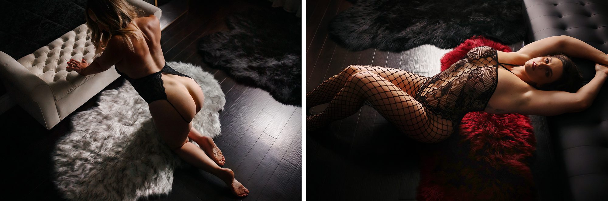 Denver boudoir clients posing for boudoir photo shoot