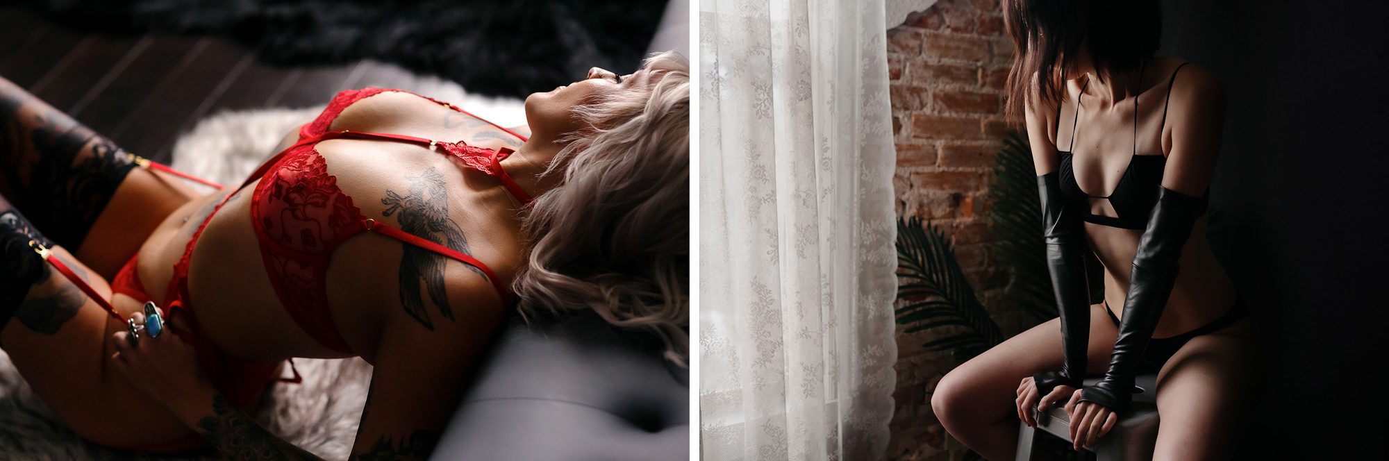 Denver boudoir clients posing for boudoir photo shoot