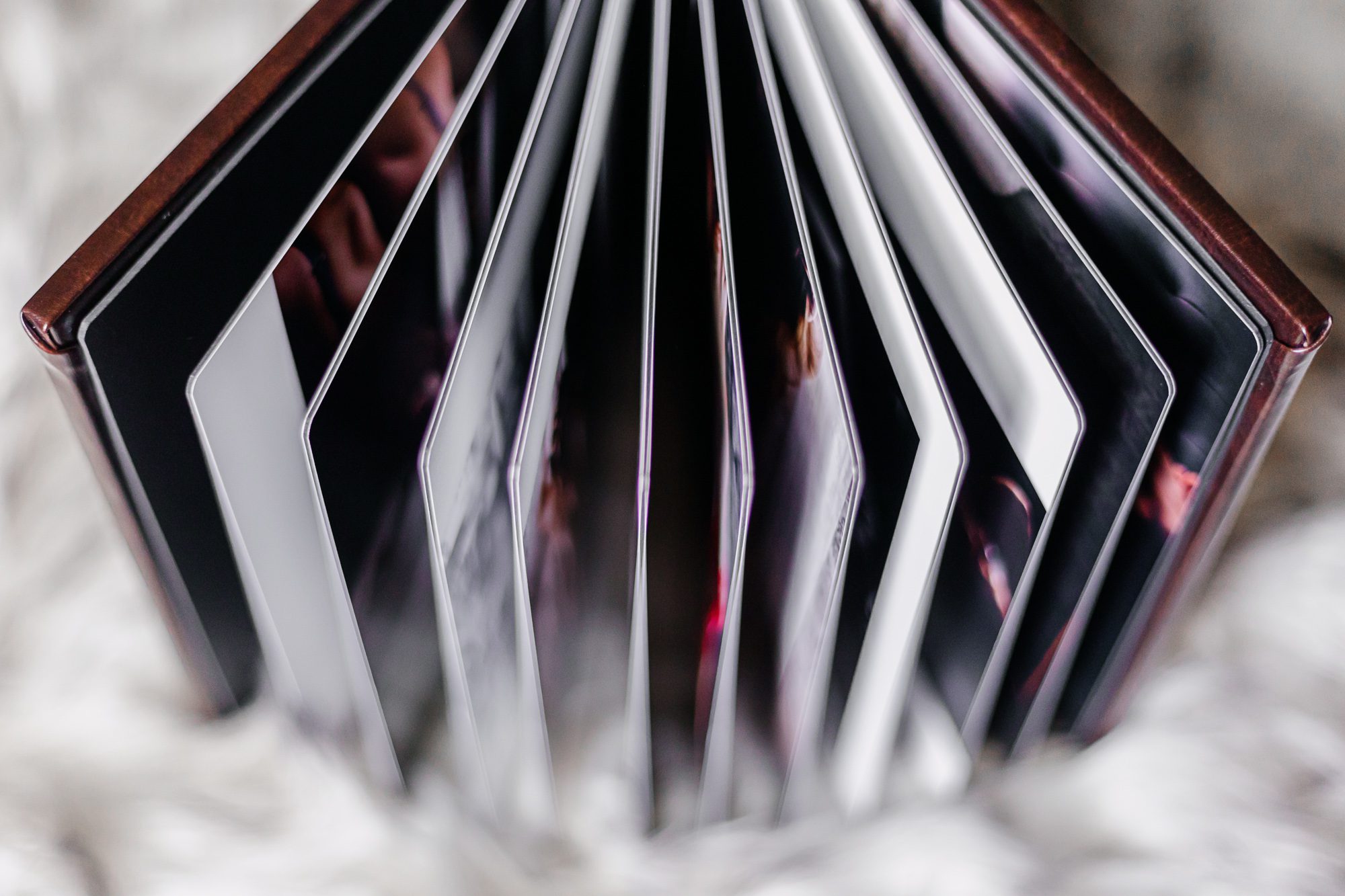 Photo of boudoir album laying on rug