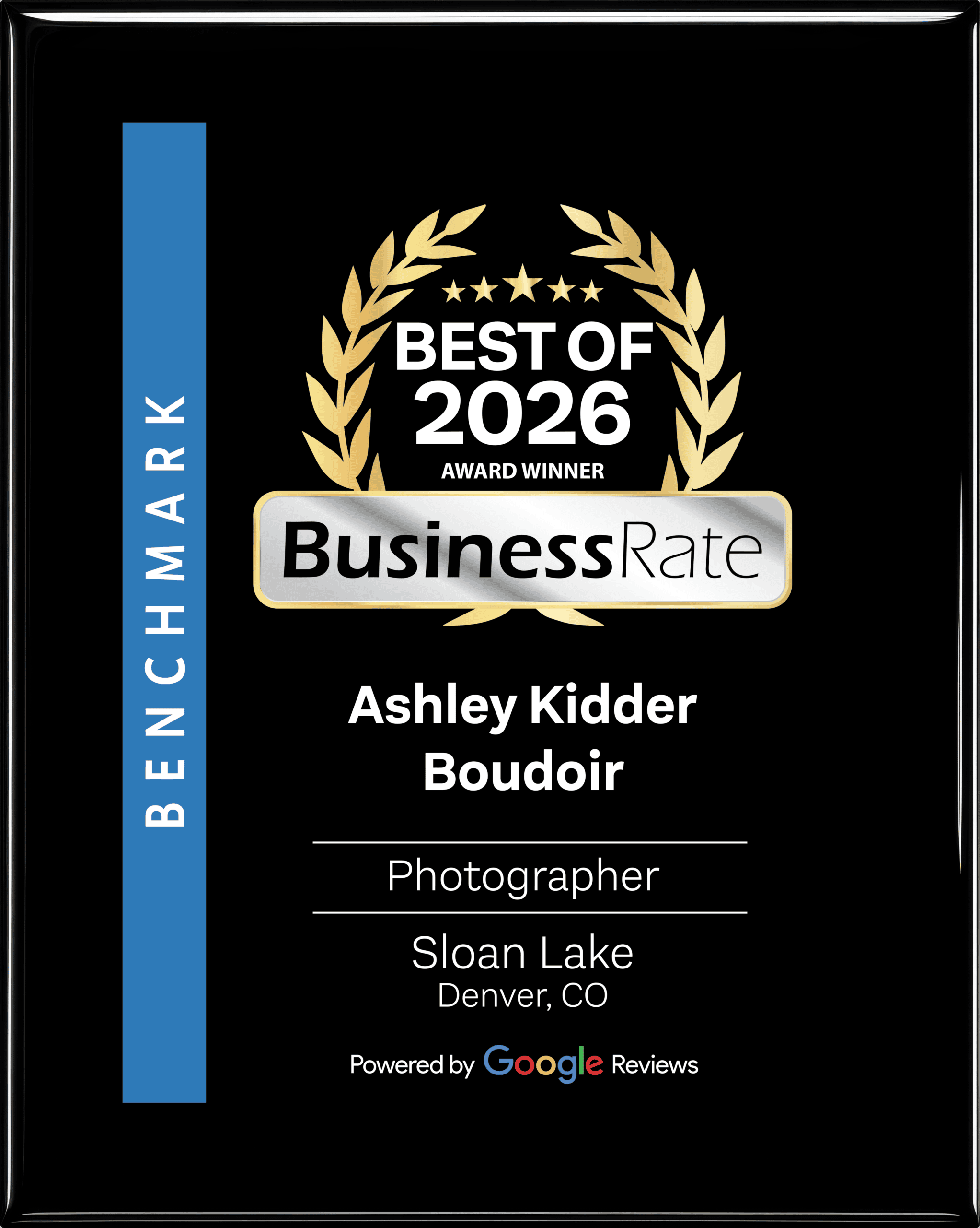 Screenshot of BusinessRate award for Best Photographer